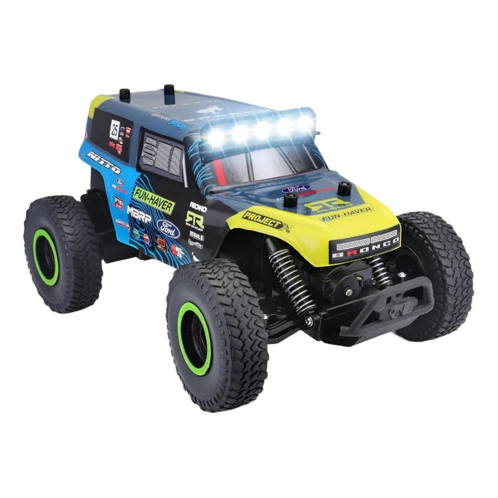 Maisto 1:14 RC Ford Bronco Off-Road Brocky Uzaktan Kumandalı Araba | 2.4 Ghz USB Şarj 33 Cm 11 Km/s Işıklı 35 Metre Menzil 8+ Yaş ve Üzeri Çocuklar İçin