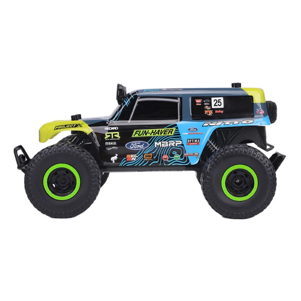Maisto 1:14 RC Ford Bronco Off-Road Brocky Uzaktan Kumandalı Araba | 2.4 Ghz USB Şarj 33 Cm 11 Km/s Işıklı 35 Metre Menzil 8+ Yaş ve Üzeri Çocuklar İçin