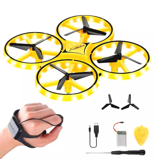 Pasifik Firefly D10H RC Quadcopter Uzaktan Kumandalı El Sensörlü Drone | 2.4 Ghz Gravity Sensörlü El Kontrolü 17 Cm Sarı Hareketle Kontrol 6+ Yaş ve Üzeri Çocuklar İçin