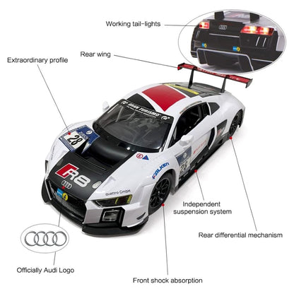 Rastar 1:14 Audi R8 LMS Uzaktan Kumandalı Araba | 2.4 Ghz Full Fonksiyon 30 Cm Işıklı Lisanslı Tasarım 6+ Yaş ve Üzeri Çocuklar İçin