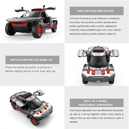 Rastar 1:14 Audi RS Q E-Tron E2 Drift Uzaktan Kumandalı Araba | 2.4 Ghz Full Fonksiyon Açılır Kapı 33 Cm Işıklı Lisanslı Tasarım 6+ Yaş ve Üzeri Çocuklar İçin