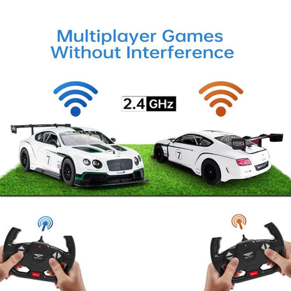 Rastar 1:14 Bentley Continental GT3 Uzaktan Kumandalı Araba | 2.4 Ghz Full Fonksiyon 34 Cm Işıklı Lisanslı Tasarım 6+ Yaş ve Üzeri Çocuklar İçin